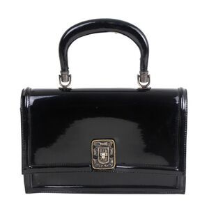 Nordstrom Best PATENT BLACK GENUINE LEATHER POCKETBOOK BAG HANDBAG SMALL PURSE